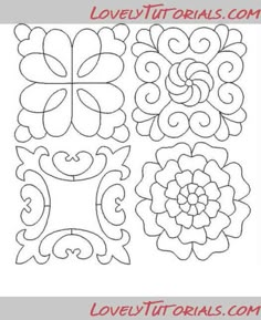 four different flower designs with the words love it florals on each side and an image of