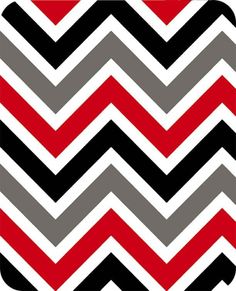 a red, black and gray chevroned pattern