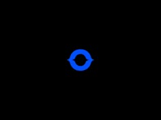 a blue circle on a black background