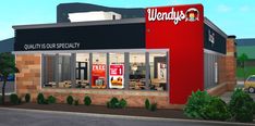 an artist's rendering of the exterior of a fast food restaurant