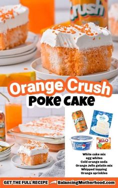 Poke Cake Sheet Cakes, Orange Creamsicle, Easy Baking Recipes Desserts, Dump Cake Recipes