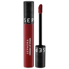 What it is: A bestselling, creamy, weightless, liquid lipstick that coats your lips in flawless color to become a transfer-proof, full-coverage, last-all-day stain.Formulation Type: Lipstick Benefits: Hydrating, Long wearingIngredient Callouts: Free of parabens, formaldehydes, formaldehyde-releasing agents, phthalates, mineral oil, retinyl palmitate, oxybenzone, coal tar, hydroquinone, sulfates SLS & SLES, triclocarban, triclosan, and contains less than one percent synthetic fragrance. It is als Berry Lip Stain, Sephora Cream Lip Stain Swatches, Berry Lipstick Drugstore, Sephora Liquid Lipstick, Sephora Collection Cream Lip Stain, Cream Lip Stain, Sephora Beauty, Sephora Collection, Beauty Inside