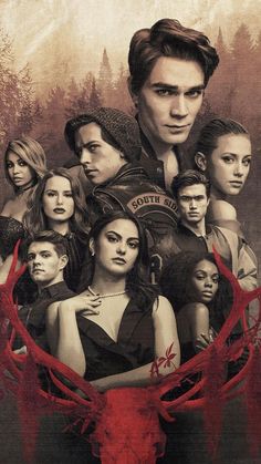 the vampire movie poster is shown in black and white, with red deer's antlers