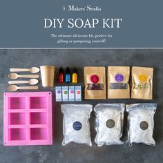 the ultimate diy soap kit is on display