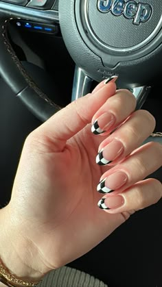 Black And White Checkered French Tip Nails, Checkered French Nails, French Checkered Nails, Simple Checkered Nails, Christmas Checkered Nails, Indy 500 Nails, Checkered French Tip, Checkered French Tip Nails