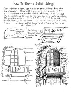 Lesson Notes, Painting House, Juliet Balcony, Kids Painting, Basic Drawing, Sketchbook Pages