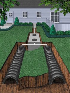 an image of a sewer system in the ground