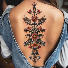 Vibrant Spine Tattoos For Women Tattoo Design Pack Collarbone Tattoos For Women Design, Tattoos For Strength, For Women Tattoo Design, Women Tattoo Design, Embroidered Tattoo, Women Tattoos, Tattoo Outline Drawing