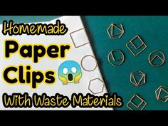 the homemade paper clips with waste materials are ready to be cut and put into them