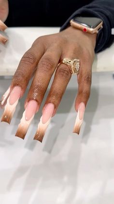 Ombre French Tip Nails, Ombre French Tip, Long Acrylic Nail Designs, Drip Nails, Work Nails, Dope Nail Designs, Short Square Acrylic Nails, Exotic Nails, Long Acrylic Nails Coffin