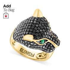 in stock Panther Head, Head Ring, Black Panther, Black Diamond, Panther, Emerald, Ring, Yellow, 10 Things