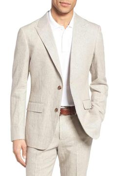 Bonobos Trim Fit Houndstooth Linen & Cotton Sport Coat Men's Suits, Suit Separates, Fancy Outfits, Sport Coat, Mens Suits, Men's Blazer, Clothing Items, Suit Jacket, Nordstrom