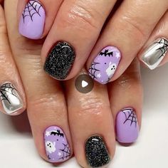 24pcs Spooky Halloween Press-On Nail Set - Glossy Black & Purple Short Square Shaped Fake Nails with Bat,, and Spider Web Designs for Hands, Feet & Nail Care - Easy to Apply, Long-Lasting, and Reusable 60 Tv Stand, Bedroom Tv Stand, Power Tool Organizer, Festive Manicure, Dresser Tv Stand, Drill Holder, Halloween Press On Nails, Garage Tool Organization, Heavy Duty Shelving