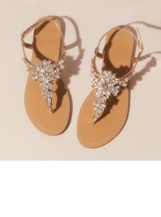 JJ's House Rhinestone Women's Flat Heel Beach Summer Flip-Flops Sandals Boho Faux Leather Buckle Open Toe Wedding Shoes. #JJ's House #Rhinestone #Women's #FlatHeel #Beach #Summer #FlipFlops #Sandals #Boho #FauxLeather #Buckle #OpenToe #WeddingShoes Bridesmaids Heels, Bridal Boots, Bridal Jewels, Wedding Shoes Comfortable, Pretty Sandals, Sandal Style, Wedding Shoes Flats, Ankle Strap Sandals Heels, Wedding Flats