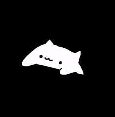 a black and white drawing of a shark with its eyes closed, on a light gray background