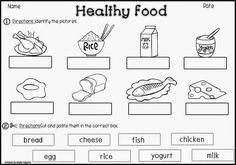 food worksheet for kids to learn how to make their own words and pictures