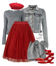 "Pop of red1" by doramoleiro ❤ liked on Polyvore featuring Pilot, Acne Studios, Lancaster, Ray-Ban, Brixton, Ted Baker, Cartier and popofred Red Tulle Skirt Outfit Casual, Polyvore Outfits Aesthetic, Polyvore Outfits Fall 2022, Moschino 2020 Fall, Church Attire, Looks Pinterest, Elegante Casual, Classy Casual Outfits