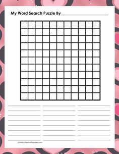 a pink and black leopard printable word search puzzle with hearts in the background,