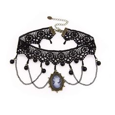 PRICES MAY VARY. Package:1×choker necklace,come with a nice box.Easy to wear and comfortable. Material:Alloy＋Lace＋Rhinestone. Length Ajustable:You can adjust the length to a perfect fit with the extension chain. Excellent Craftsmanship&Stylish Desgin:Suitable for women.Perfect for Halloween,Costumes,Thanksgiving&Festival parties.Also can be used as daily accessories. Style:beaded choker,tatoo choker,statement necklace,layered choker necklace,floral lace choker necklace,bead necklace,collar neckl Amazon Necklace, Goth Choker Necklaces, Steampunk Choker, Punk Choker, Victorian Choker, Goth Choker, Lace Choker Necklace, Layered Choker Necklace, Punk Accessories