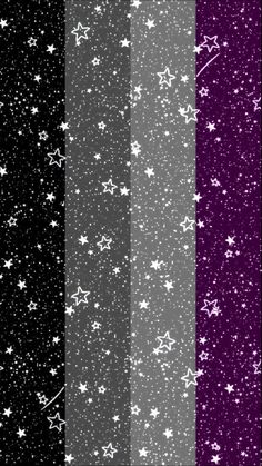 four different stars on black and white background