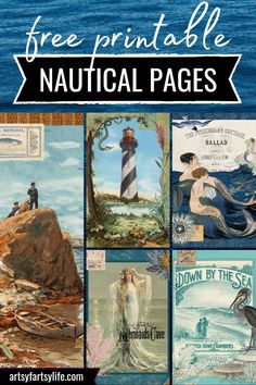 the free printable nautical pages are great for kids to learn how to use them