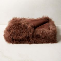 Mongolian Brown Sheepskin Fur Throw Blanket + Reviews | CB2 Grey Faux Fur Throw, Modern Throw Blanket, Brown Throw Blanket, White Linen Napkins, White Dinnerware Set, Striped Throw Blanket, White Throw Blanket, Sheepskin Throw, Marble Candle