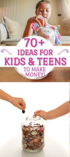 Check out this long list of creative ways for kids and teens to make money! How to make money for kids. Ways to make extra money for teens. Easy Ways To Earn Money For Teens, Teenage Money Making, Ways To Make Extra Money, Hobbies For Kids, Kids Money