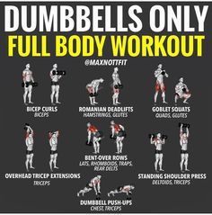 the dumbbells only full body workout poster