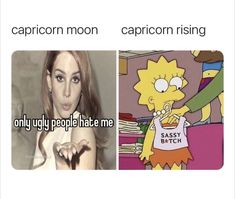 the caption for capricon moon is shown above an image of a cartoon character