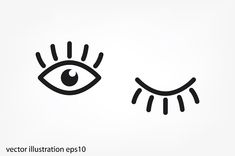 eyes and eyelashes icon by 007NATALIIA on @creativemarket Cartoon Makeup, Lash Logo, Bicycle Tattoo, Realistic Eye Drawing, Eyelash Logo, Eye Illustration, Charming Eyes, Eye Logo, Eye Cream For Dark Circles