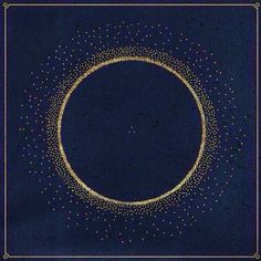 an image of a blue and gold circle with dots in the shape of a star