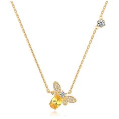 PRICES MAY VARY. Title: Hypoallergenic 14K Yellow Gold Dainty Cute Amber Lovely Tiny Honey Crystal Cubic Zirconia Bee Pendant Necklace for Women Teen Girls. Product Type: Departments > Women > Jewelry > Necklaces > Pendant Necklaces Bee Pendant, Gold Bee, Bee Necklace, Zircon Jewelry, Girls Jewelry, Girl Gifts, Crystal Rhinestone, Pendant Jewelry, Womens Jewelry Necklace