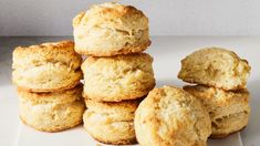 several biscuits stacked on top of each other