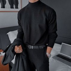 Dark Semi Formal Outfit Men, Semi Formal Tomboy Outfit, Semi Formal Aesthetic Outfits Men, Formal Male Outfit, Men Suit Aesthetic, Suit Aesthetic Male, Fancy Male Outfits, Black Outfit Men, Aesthetic Outfits Men