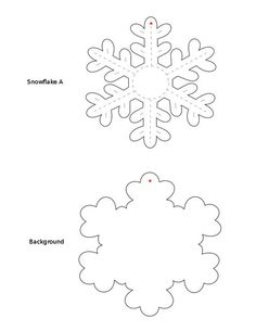 the snowflake is cut out and ready to be colored