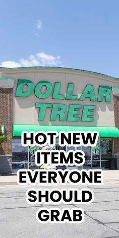 a dollar tree store with the words hot new items everyone should grab