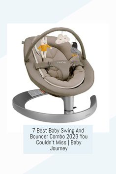 the baby swing and bouncer combo is shown with instructions for how to use it