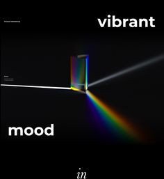 a poster with the words vibrant and mood in it