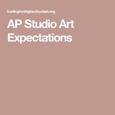 the words app studio art expectations are in white letters on a pink background with an image of