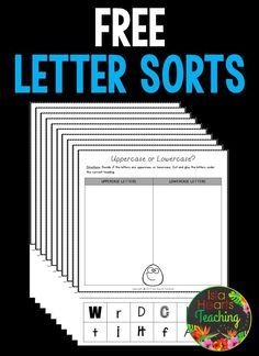 the free letter sorts worksheet for upper and lower elementary students to practice their writing skills