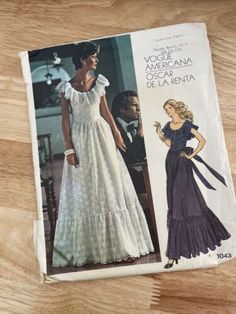 an image of a woman in a dress on the cover of a sewing pattern