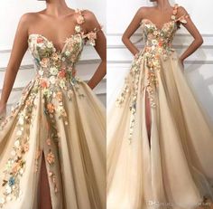 Gorgeous V Neck Champagne Long Bodycon Dress with Lace Appliques · KoKo Fashion · Online Store Powered by Storenvy Tulle Evening Dress, Long Bodycon Dress, فستان سهرة, Fairytale Dress, Tulle Prom Dress, Long Prom Dress, Quinceanera Dresses, Dream Wedding Dresses, Ball Dresses