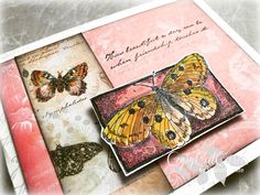 two cards with butterflies on them