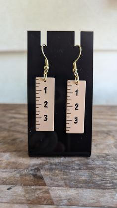 You know you can always measure up with these (not to scale) Ruler Earrings! Thank you for shopping at Haunting Shadows! Ruler, Jewelry Earrings Dangle, Etsy Earrings, Dangle Drop Earrings, Dangle Earrings, Jewelry Earrings, Drop Earrings