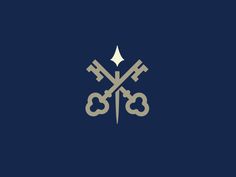 two crossed wrenches and a star on a dark blue background, with the word's logo below it