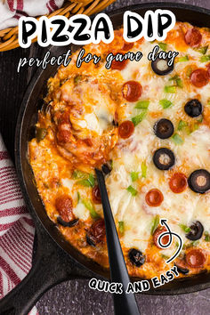 the pizza dip is perfect for game day