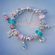 Pandora Bracelet Summer Theme, Summer Pandora Bracelets, Preppy Pandora Bracelet, Summer Pandora Charms, Pandora Beach, Things To Collect, Disney Pandora Bracelet, Pandora Bracelet Charms Ideas, Girly Bracelets