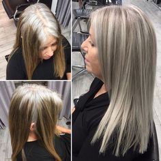 Hip Grey Hair Styles, Shades Of Grey Hair Color Highlights, 2023 Grey Hair Trends, Shades Of Gray Hair Color Chart, Blending Gray Hair With Blonde, Gray Hair With Highlights, Cover Gray Hair, Grey Blending, Graying Hair