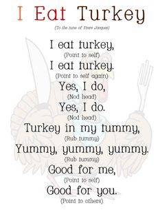 an image of a turkey poem with the words i eat turkey written in different languages