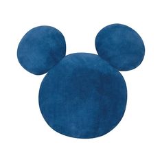 a blue mickey mouse rug on a white background